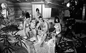 Sean Connery on the set of You Only Live Twice'at Pinewood Studios