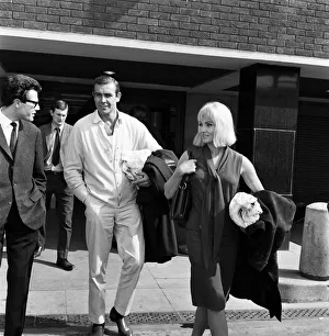 Sean Connery and his wife Diane Cilento at LAP after flying in from Instanbul for