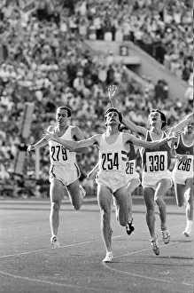 Sebastian Coe wins the Mens 1500 metres final at the 1980 Summer Olympics in Moscow 1st