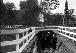 The Second World War air raid shelter in College Green 1956 Bristol