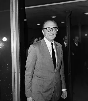 Secretary of State for Defence Lord Carrington arrives at Heathrow Airport from Rome