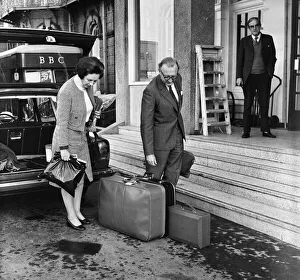 01145 Prints: Secretary of State for Defence Lord Carrington arrives with his wife Lady Carrington