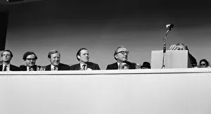 Secretary of State for Defence Lord Carrington at the Conservative Party Conference in