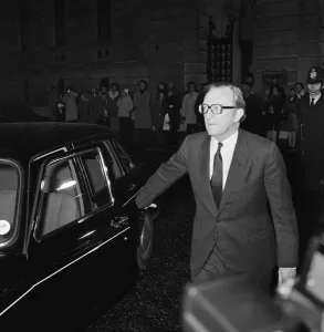 Government Prints: Secretary of State for Energy Lord Carrington arrives in Downing Street for talks with