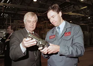01070 Prints: Secretary of State for the Environment Chris Patten MP visits the Rover Plant