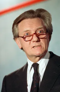 Secretary of State for the Environment Michael Heseltine speaking during the 1992 General