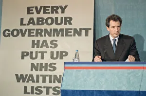 01390 Prints: Secretary of State for Health William Waldegrave gives a press conference during