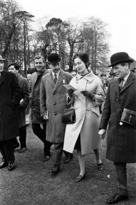 01279 Prints: Secretary of State for War John Profumo with his wife Valerie Hobson at Sandown Park