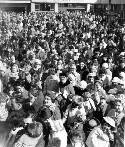 A section of the crowd from a procession organised by the South Shields Sunday School
