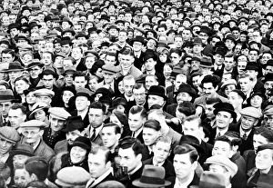 Unemployment Prints: A section of the huge crowd that gathered to hear the speakers at the Jarrow marchers