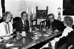 Gay Rights Prints: Senator George McGovern entertained to a private dinner party by Leo Abse, MP