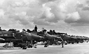 Clouds Prints: SEPECAT Jaguar GR3As of 54 Squadron seen being prepared at RAF Coltishall for a