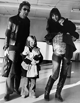 Serge Gainsbourg French composer musician and family 1973 actress wife Jane Birkin