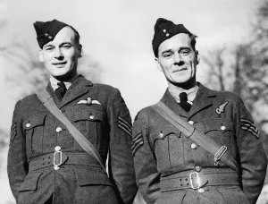 Reconnaissance Prints: Sergeant pilot and sergeant observer of the Royal Air Force after a reconnaissance flight