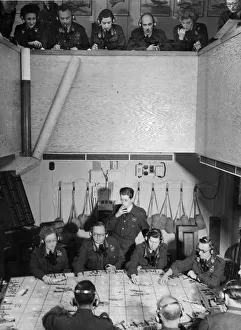 Communications Prints: One of a series of pictures showing the work of a Royal Observer Corps Centre where every