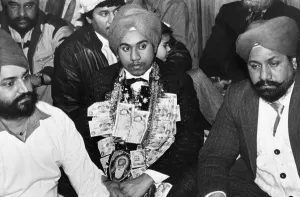 Turban Prints: A service for 18 year old Jaspal Singh celebrating his engagement with gifts of money