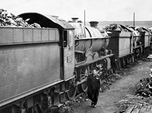Worker Prints: Out of service Kings class locomotives pictured at Stafford Road depot in Wolverhampton