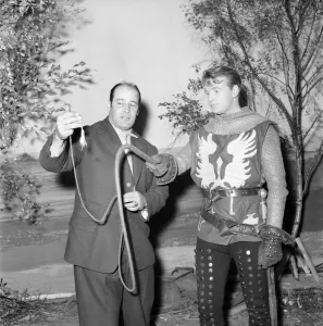 Knight Prints: On set with the cast of the television series The Adventures of Sir Lancelot