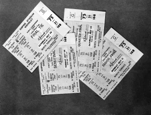 World Cup Prints: A set of tickets for the 1966 World Cup tournament held in England