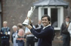 00119 Prints: Seve Ballesteros with 1988 British Open trophy July 1988