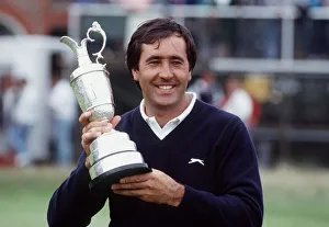 Colour Prints: Seve Ballesteros with 1988 British Open trophy July 1988