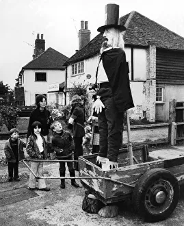 Guy Fawkes Prints: A seven foot Guy made for the Brockham Village Green attempt for their world record