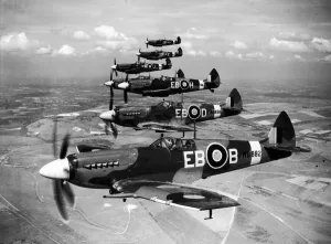 Supermarine Prints: Seven Spitfire F Mark XIIs fitted with Rolls Royce Griffon engine of No