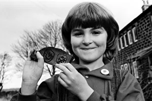 Seven-year-old Edie Morgan won a small part of the burned York Minster for her efforts to