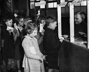 Money Prints: Seven year old pupil of Prior Street School in Gateshead on Tyne