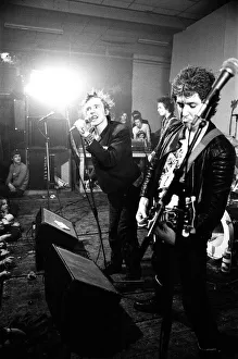 The Sex Pistols in Eindhoven, Holland. Johnny Rotten, Sid Vicious, Paul and Steve Jones