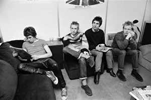The Sex Pistols at their press conference, in response to growing criticism over their