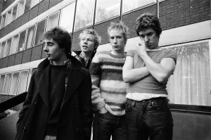 The Sex Pistols at their press conference, in response to growing criticism over their