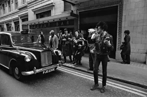 The Sex Pistols. Sid Vicious, Johnny Rotten and Steve Cook. 10th March 1977