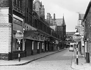 Cityscapes Prints: Shambles Lane seen from Victoria Street Huddersfield Circa June 1965