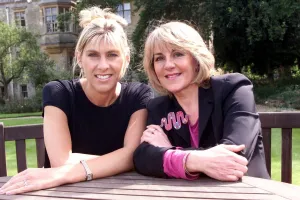 Sharron Davies TV Presenter June 1999 Pictured with Nina Myskow Mirror Staff