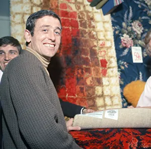 00980 Prints: Shay Brennan, at the opening of a carpet shop in Manchester owned by Brennan