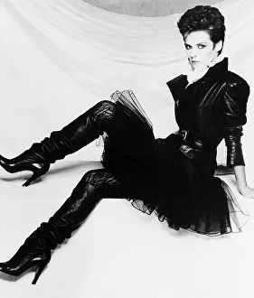 Sheena Easton singer pop music sitting leaning back long legs