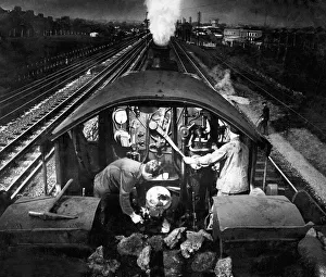 Team Prints: The sheer excitement of a steam express train running at speed is encapsulated in this