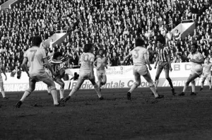 Sheffield Wednesday 1 v. Notts. County 2. Division Two Football. January 1981 MF01-20-055