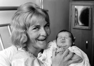 Sheila Hancock July 1964 Actress aged 29 years old Pictured with new born baby