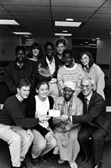 Money Prints: Shelley High School sixth-form council treasurer Matthew Ashley (left