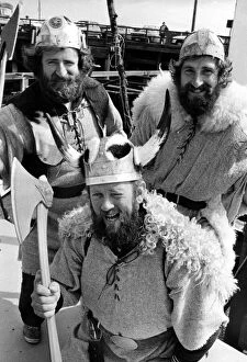 Images Dated 22nd July 1980: Shetland Isle 'Vikings'looking forward to a peaceful invasion of Tynemouth