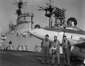 Ships Royal Navy Aircraft Carrier HMS Eagle March 1952 Fleet Air Arm