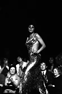 Sings Prints: Shirley Bassey performing on stage in concert at Newcastle City Hall 30th April 1971