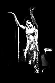 Shirley Bassey performing on stage in concert at Newcastle City Hall 30th April 1971