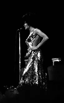 Shirley Bassey performing on stage in concert at Newcastle City Hall 30th April 1971