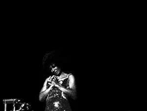Shirley Bassey performing on stage in concert at Newcastle City Hall 30th April 1971