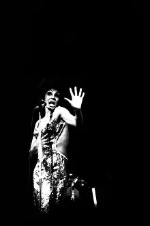 Shirley Bassey performing on stage in concert at Newcastle City Hall 30th April 1971