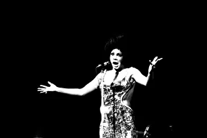 Shirley Bassey performing on stage in concert at Newcastle City Hall 30th April 1971