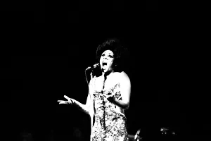 Shirley Bassey performing on stage in concert at Newcastle City Hall 30th April 1971